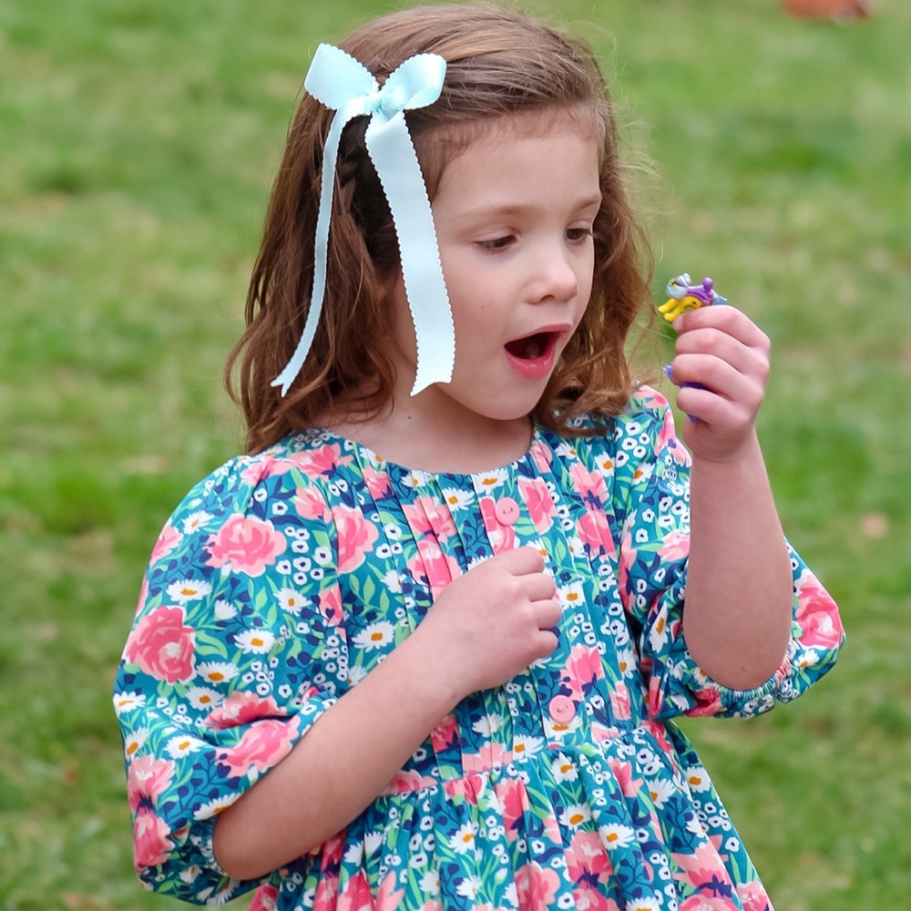 Matilda Jane Blue Satin Hair Bow - Picture 4 of 4